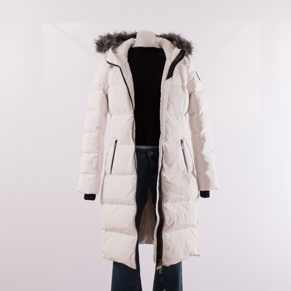 Pajar Canada White Long Down Parka Size US Small - Picture 9 of 13